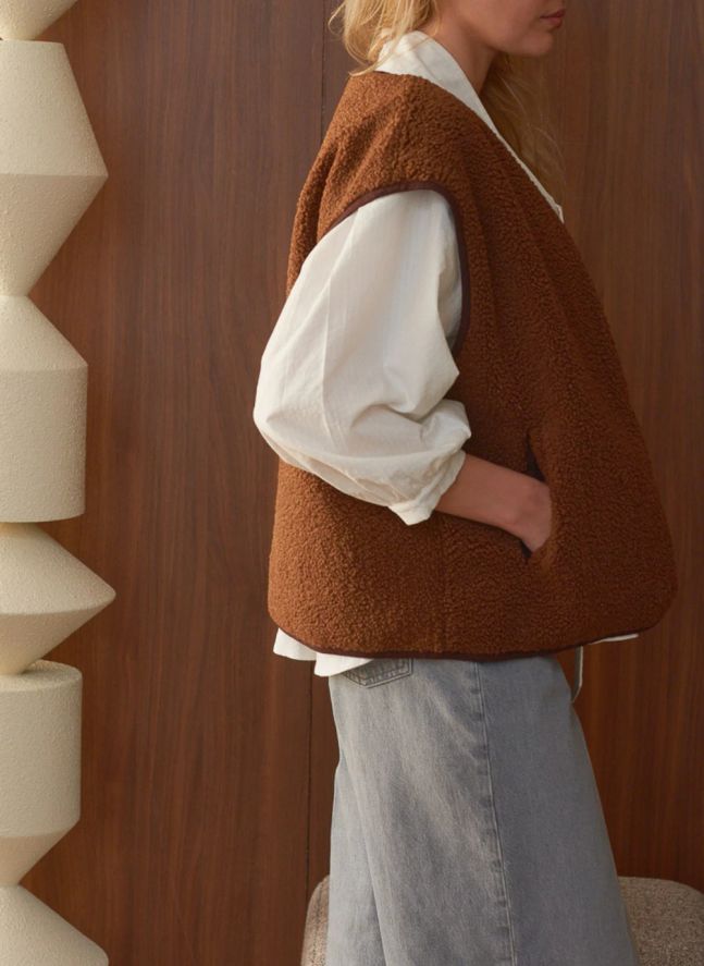 Veste Sans Manches Néo - Collection Femme | Marron