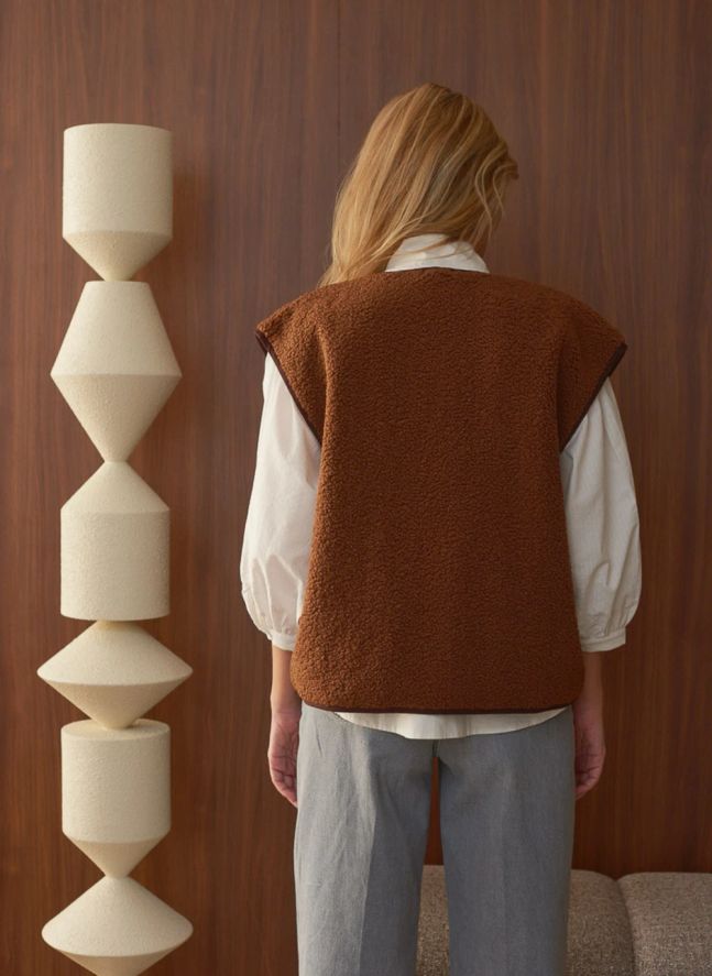 Veste Sans Manches Néo - Collection Femme | Marron
