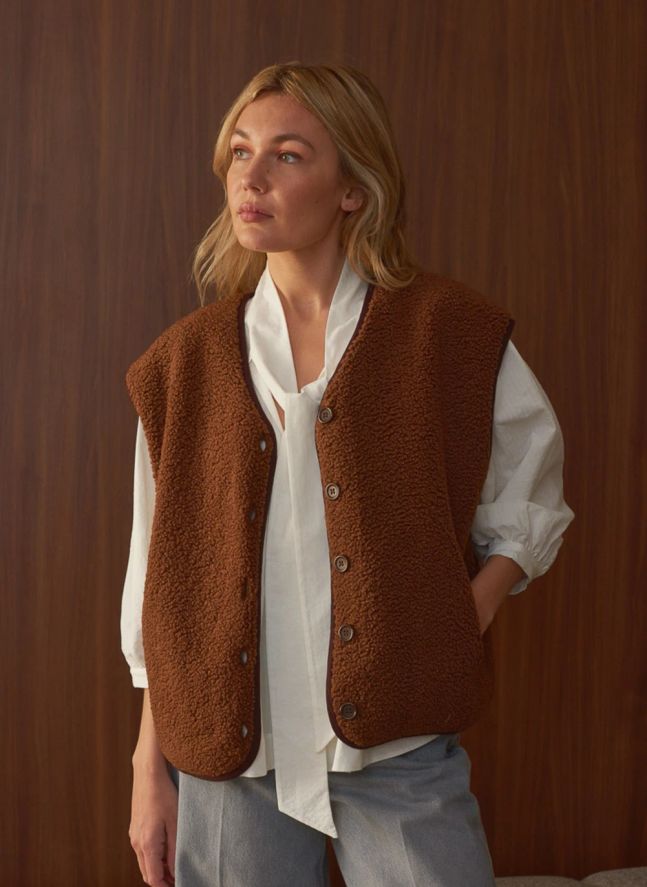 Veste Sans Manches Néo - Collection Femme | Marron