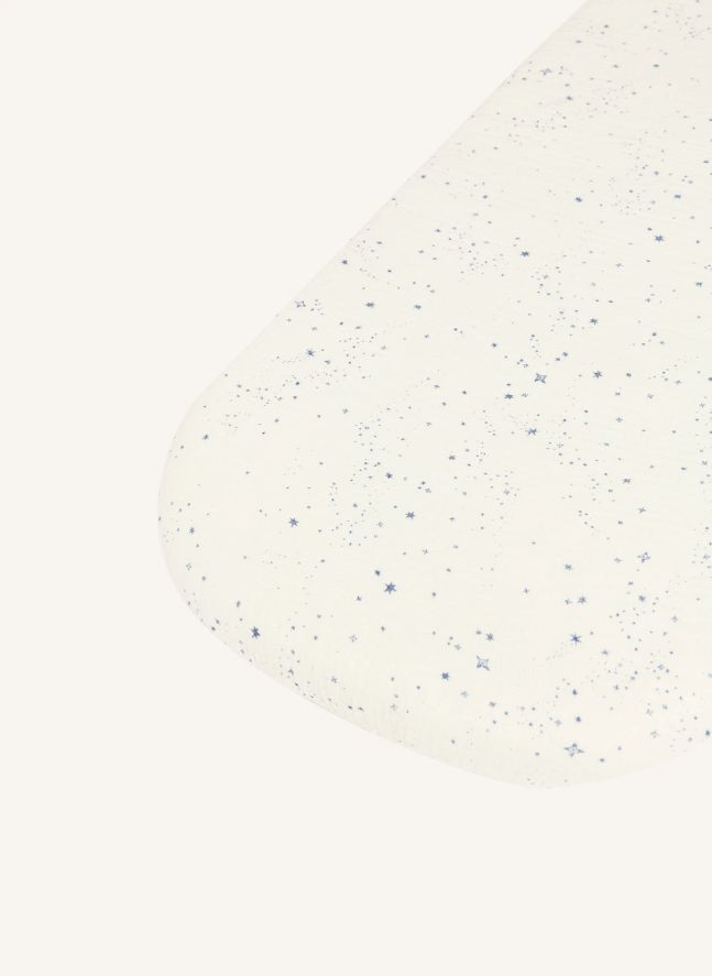Drap-housse pour berceau Wabi Sabi Milky Way | Bleu