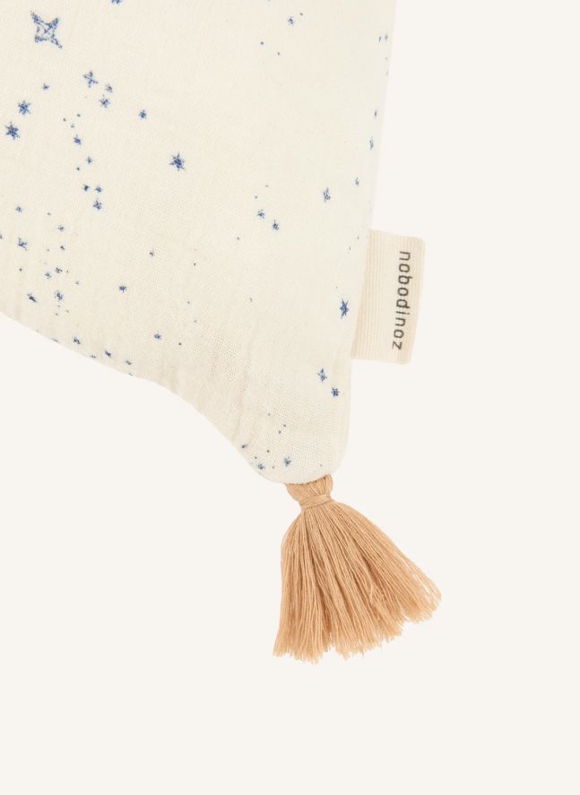 Coussin à pompons Wabi Sabi Milky Way  | Bleu