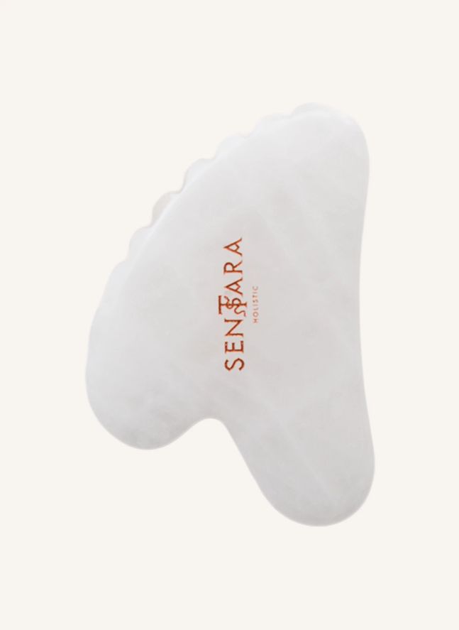 Gua Sha Cœur à dents Jade Blanc
