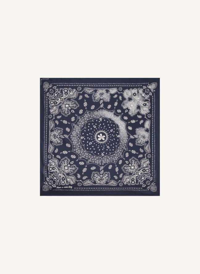 Petit Bandana Soie | Bleu marine