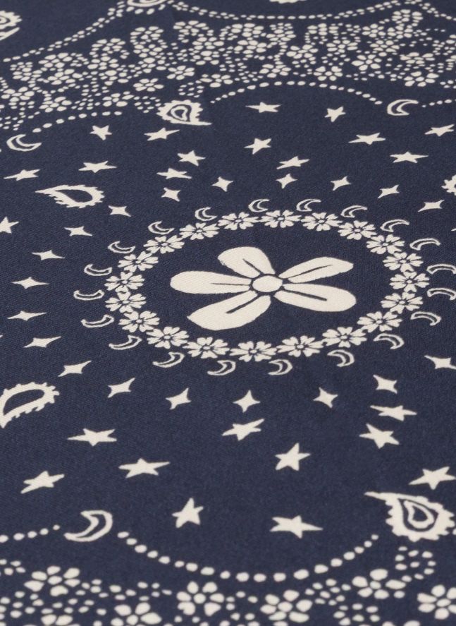 Petit Bandana Soie | Bleu marine