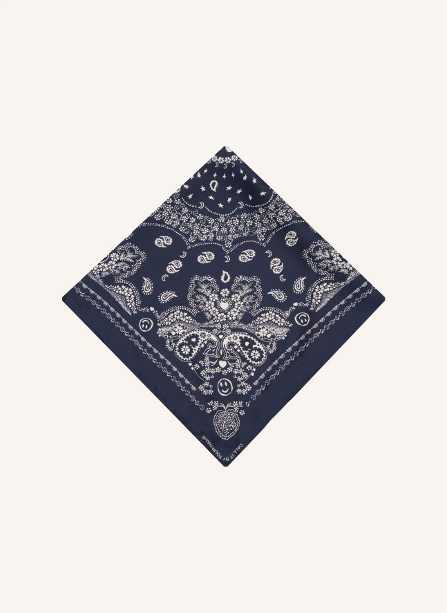 Petit Bandana Soie | Bleu marine