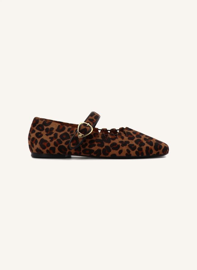 Ballerines Ginger Léopard | Marron