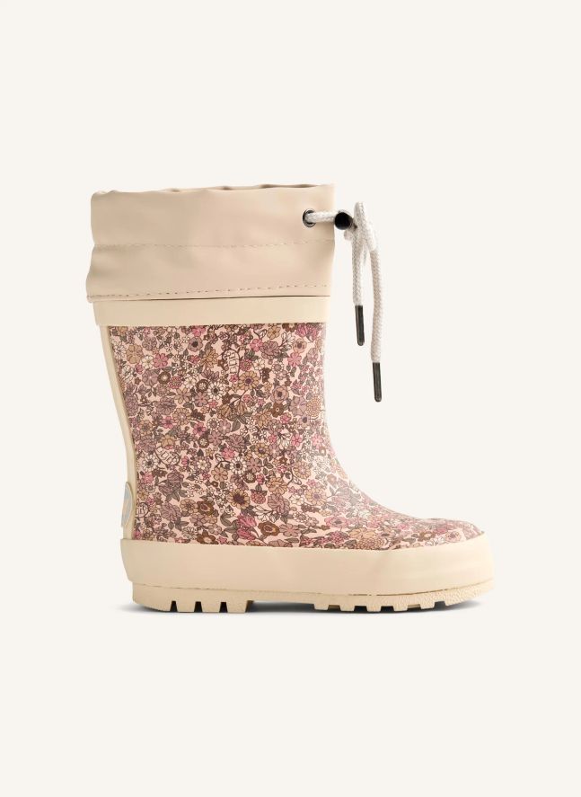 Botas de lluvia floreadas con estampado térmico | Rosa