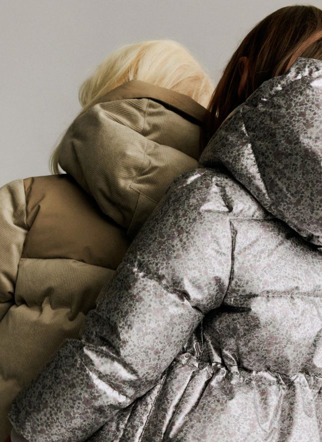 Chaqueta de plumón de fibra reciclada Mads | Beige