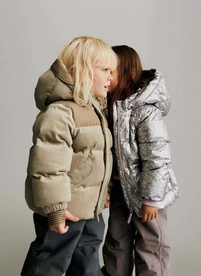 Chaqueta de plumón de fibra reciclada Mads | Beige