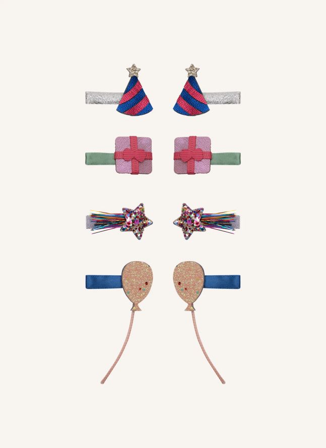 Lot de 8 Mini Barrettes B'day Party | Rose