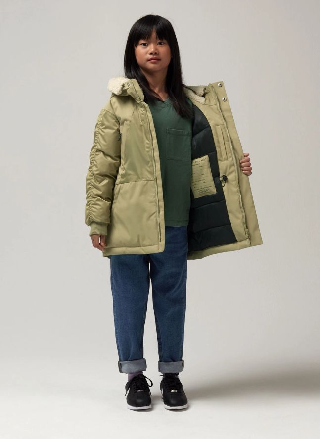 Parka impermeable Funny Frog | Verde Pálido