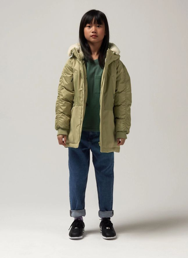 Parka impermeable Funny Frog | Verde Pálido