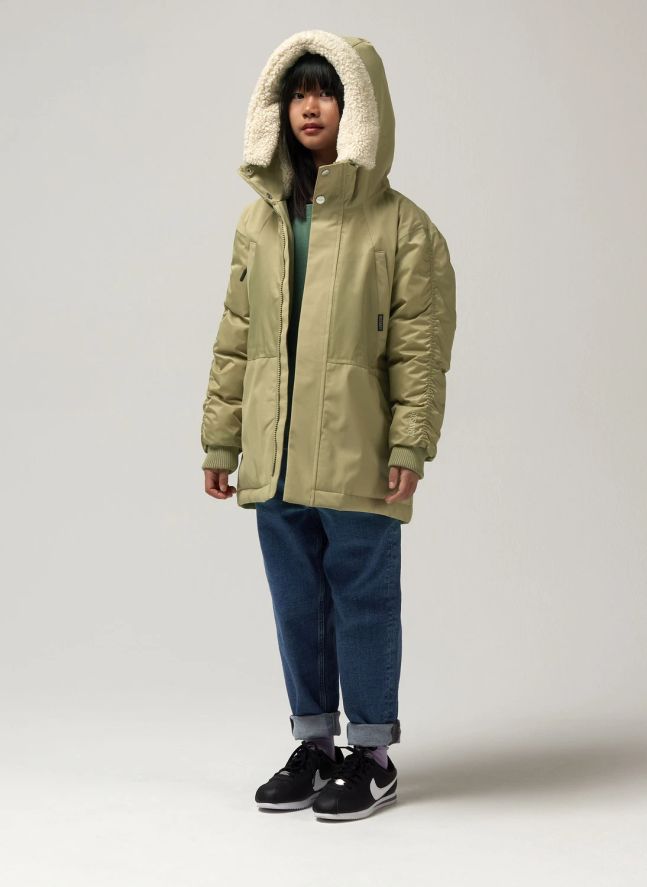 Parka impermeable Funny Frog | Verde Pálido