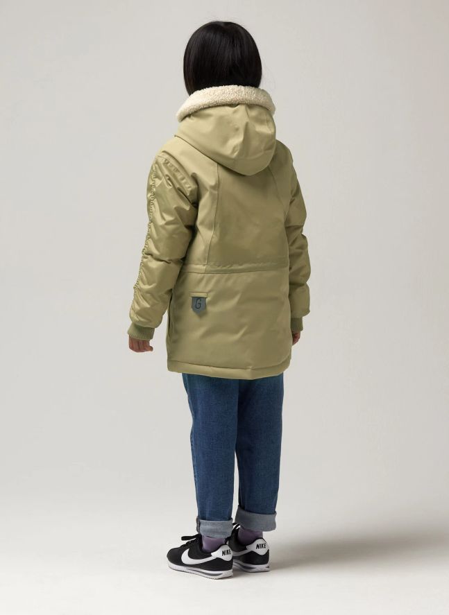 Parka impermeable Funny Frog | Verde Pálido