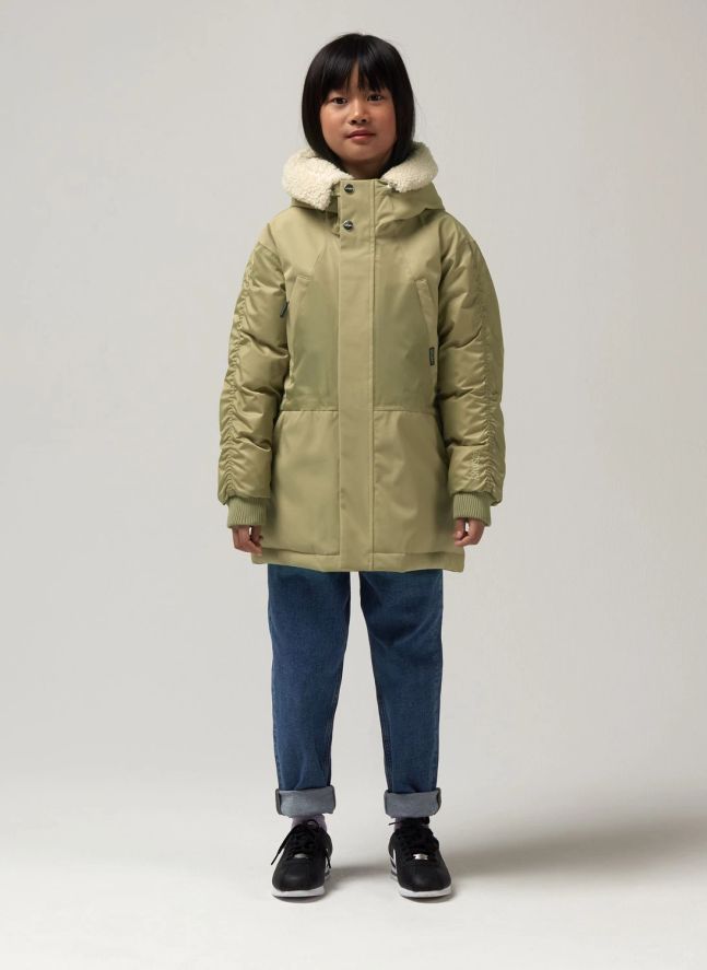 Parka impermeable Funny Frog | Verde Pálido