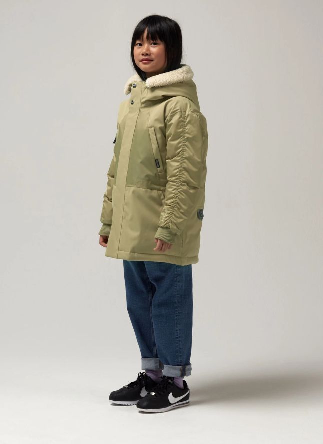 Parka impermeable Funny Frog | Verde Pálido