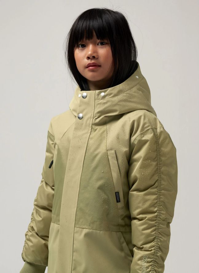 Parka impermeable Funny Frog | Verde Pálido