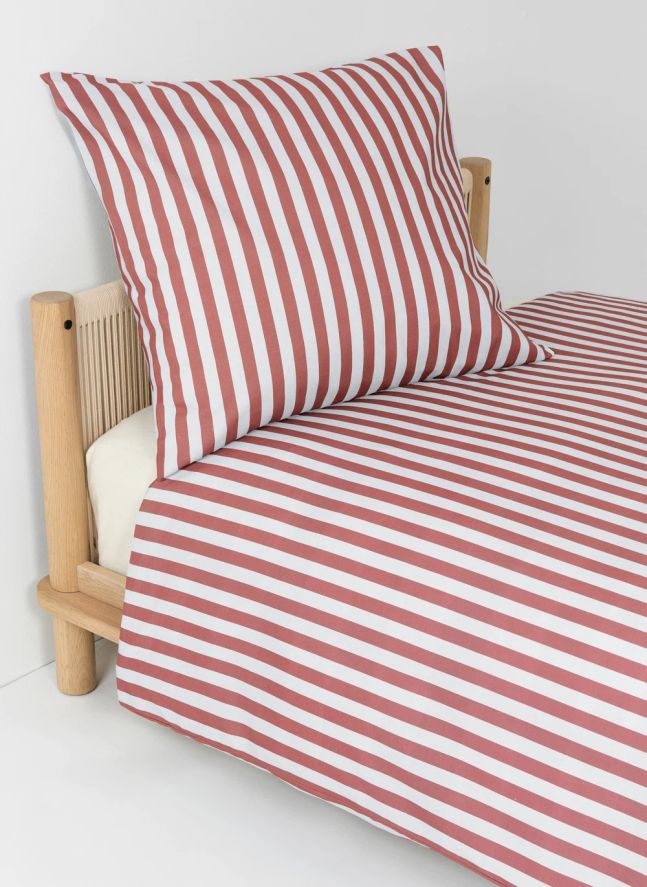 Taie d'oreiller Sheldon Stripes | Marron