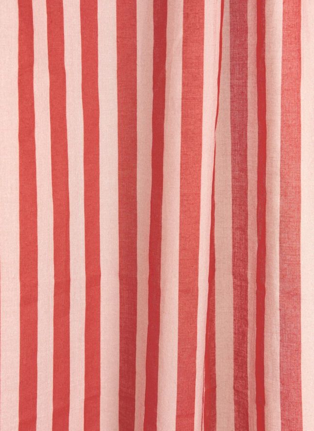 Rideau en voile de coton Wendy Checks | Rouge