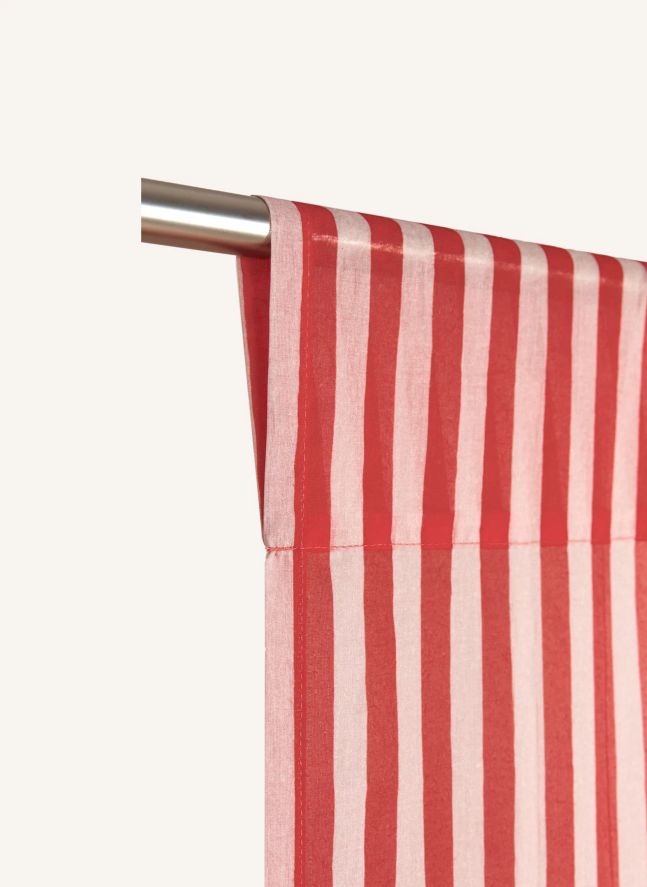 Rideau en voile de coton Wendy Checks | Rouge
