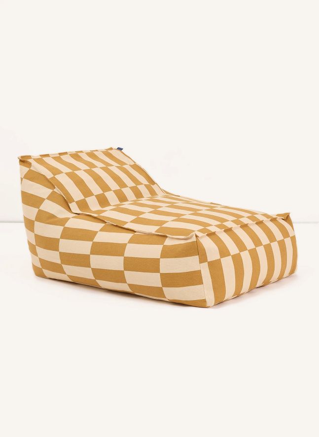 Pouf long Vibes Tiles | Jaune