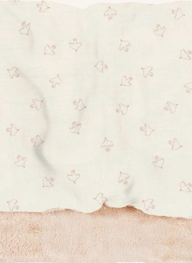 Couverture d'hiver Wabi Sabi Hoshi Birds | Crème