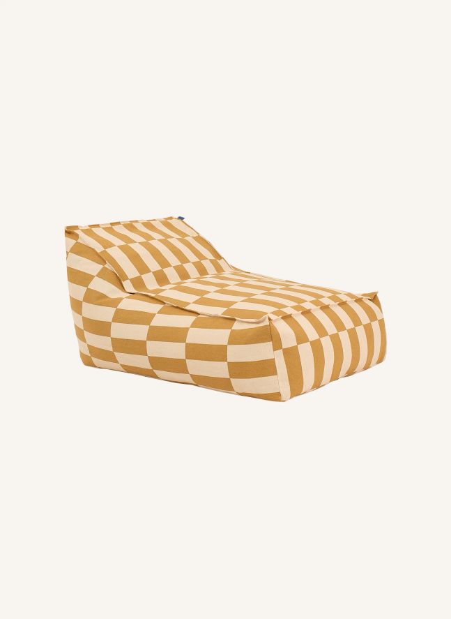 Pouf long Vibes Tiles | Jaune