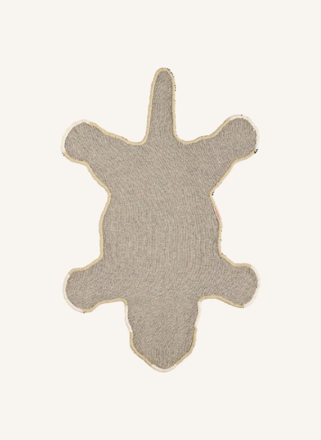 Tapis tigre à fleurs | Beige