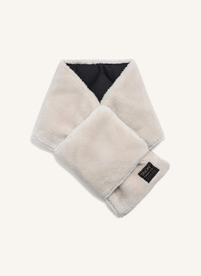 Reversible Down Military Scarf | Noir/Blanc