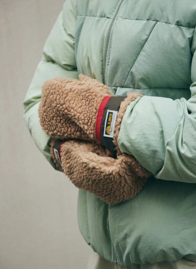 Teddy Wool Mittens | Camel