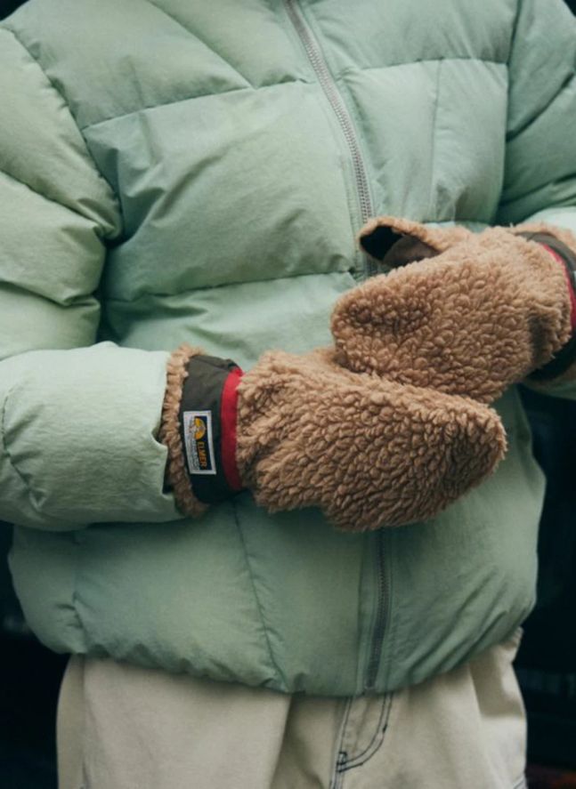 Teddy Wool Mittens | Camel