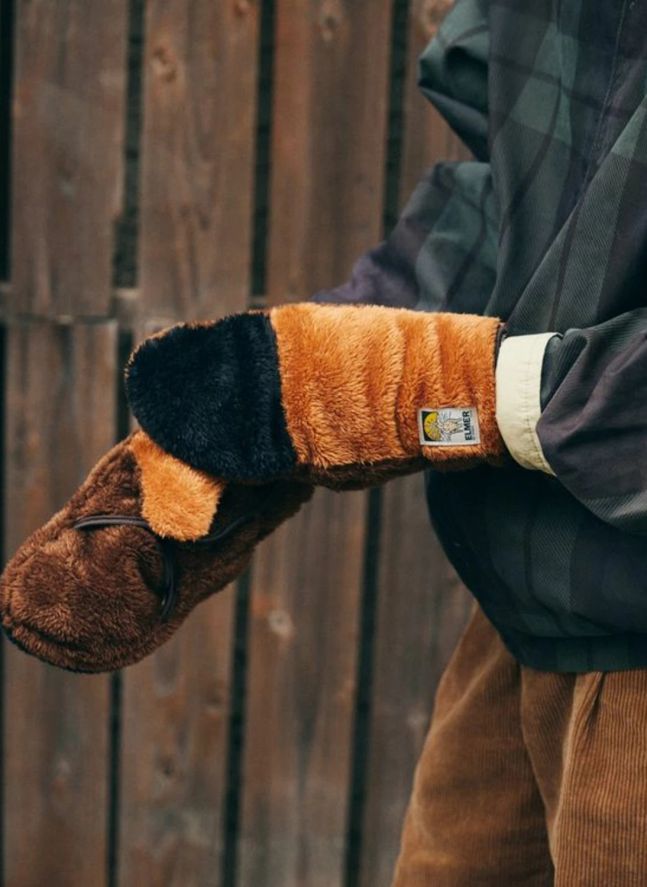 Cuddly Cub mittens | Brick red