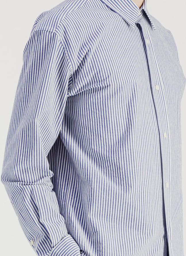 Chemise Daily Rayée Popeline de Coton | Bleu