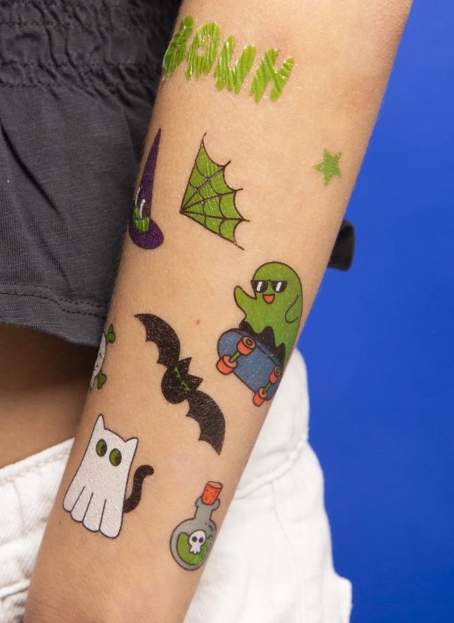 Tatouages temporaires phosphorenscents Boo!
