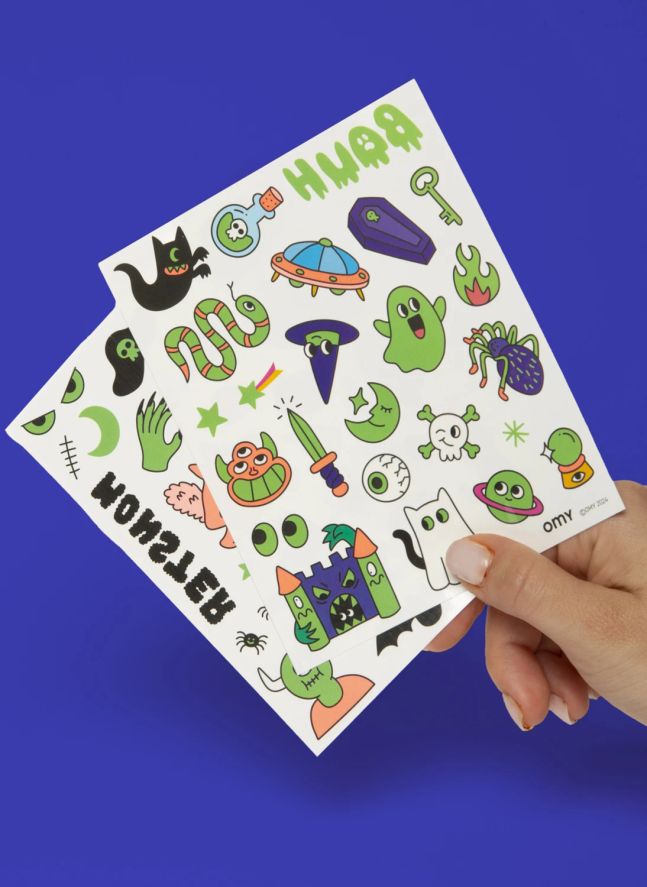 Tatouages temporaires phosphorenscents Boo!