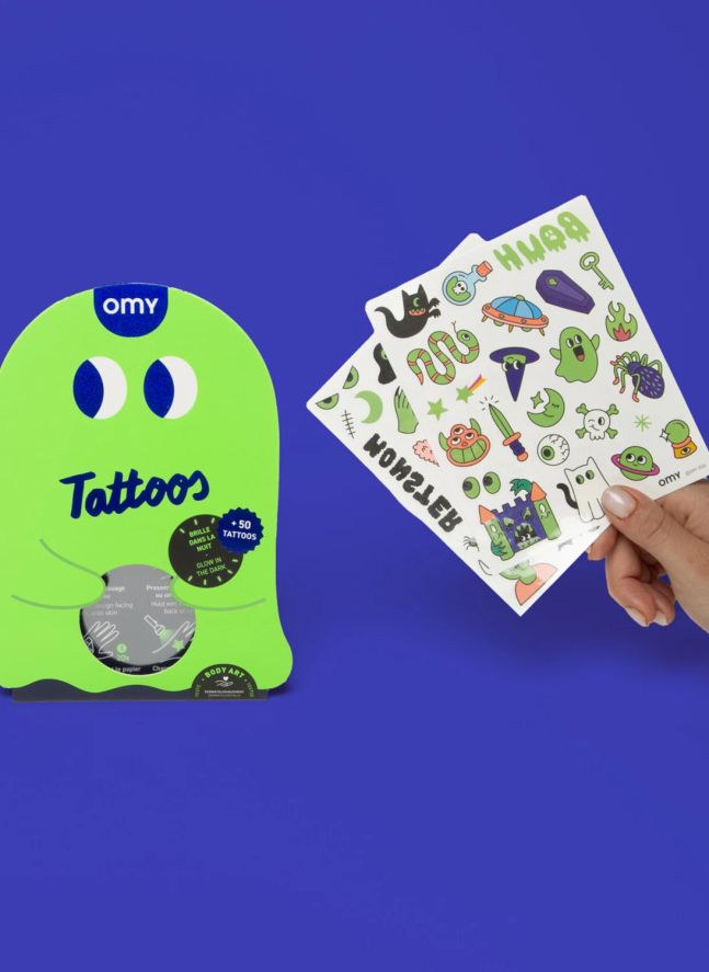 Tatouages temporaires phosphorenscents Boo!