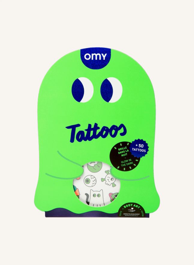 Tatouages temporaires phosphorenscents Boo!