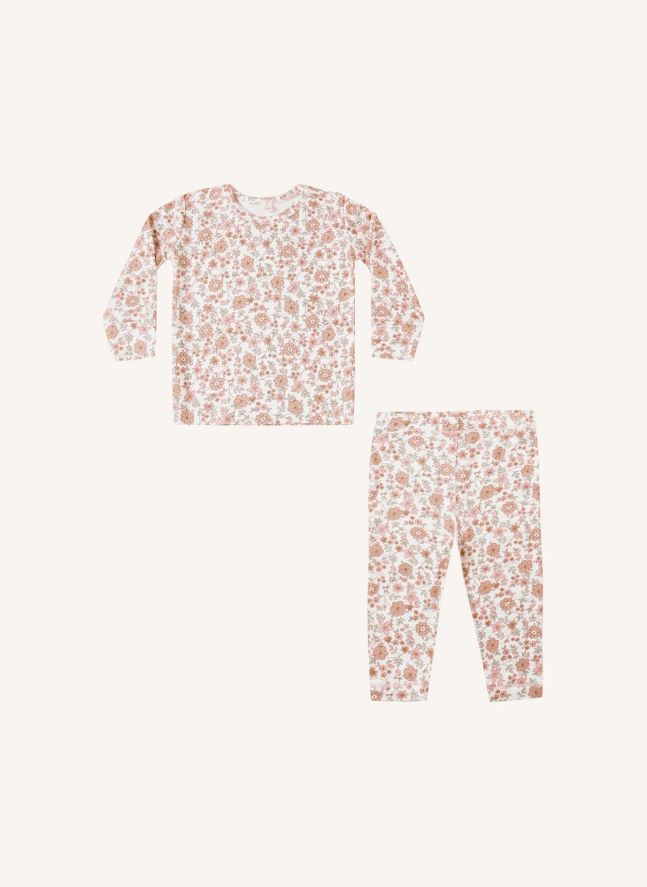 Pyjama Fleuri Bamboo | Ivoire