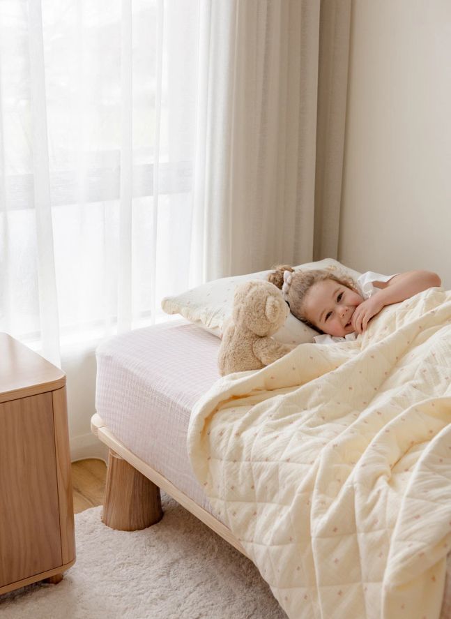 Drap-housse Rosewater en coton bio | Rose pâle