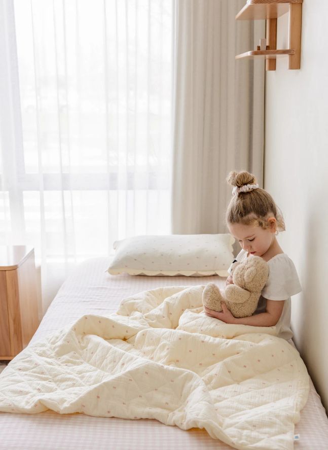 Drap-housse Rosewater en coton bio | Rose pâle