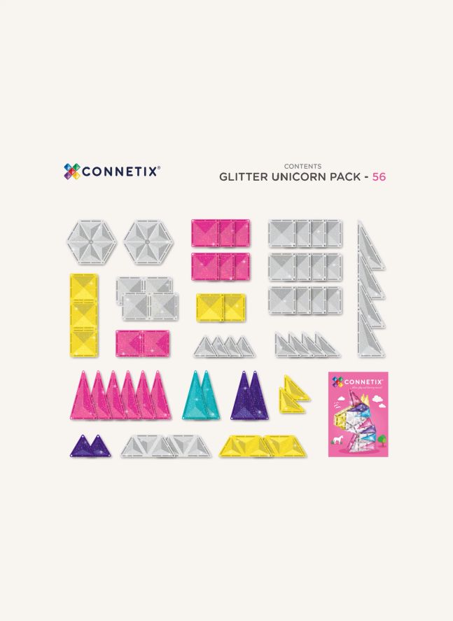 Glitter Unicorn pack - 56 pieces | Glitter