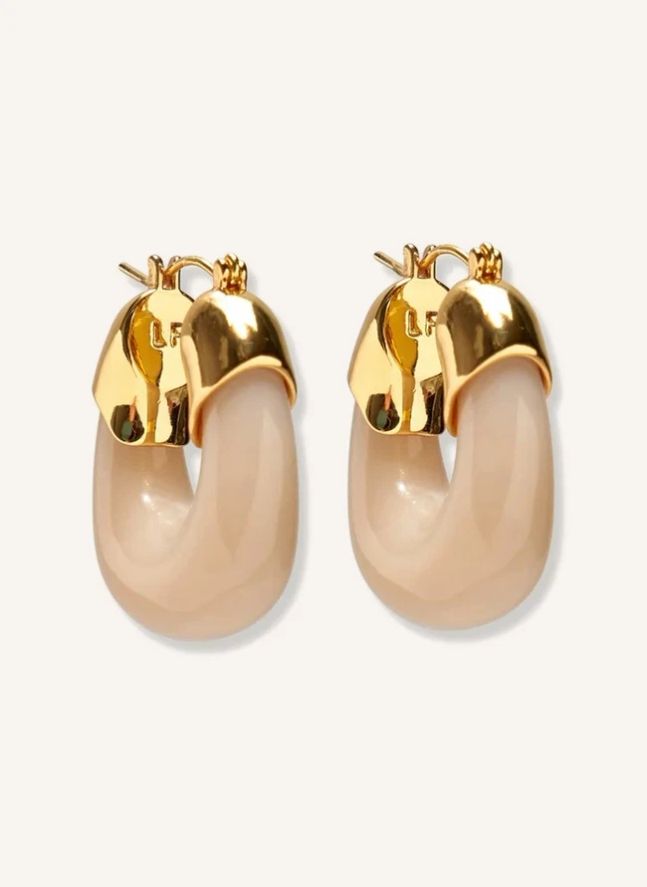 Boucles d'Oreilles Mini Organic | Beige