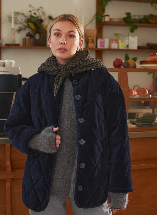 Manteau Matelassé Louisa Velours - Collection Femme | Indigo
