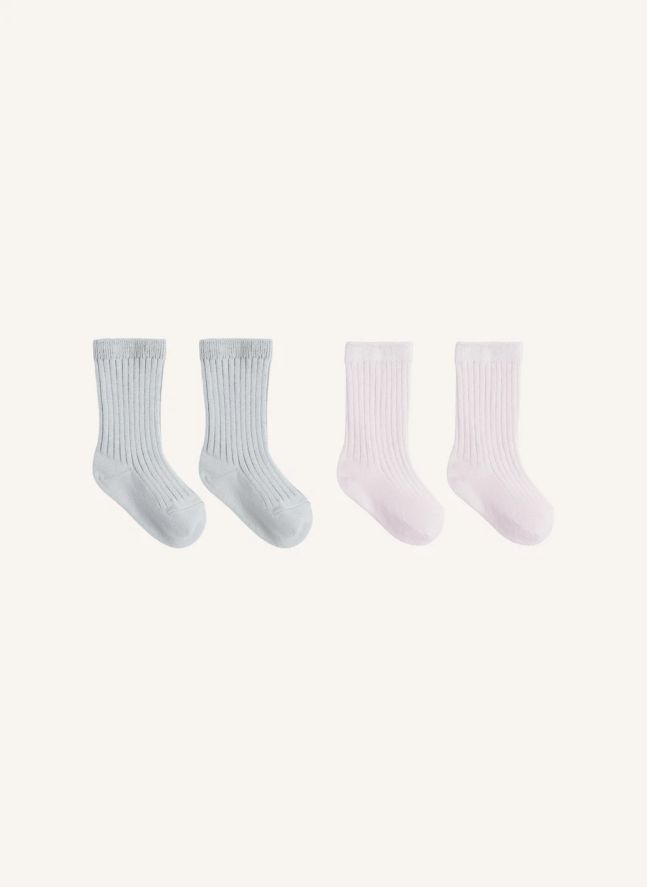 Lot de 2 Paires de Chaussettes Coton Bio | Bleu