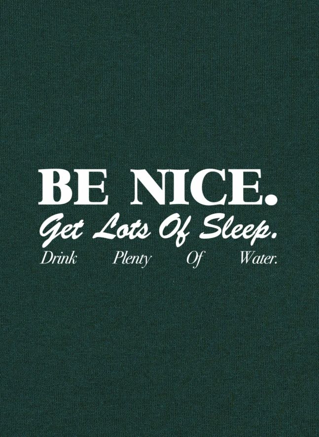 T-shirt Be Nice Coton Recyclé | Vert foncé