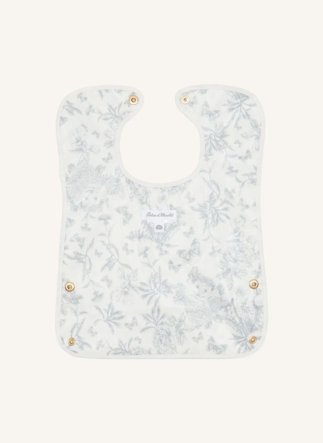 Bavoir enduit Toile de Jouy | Gris