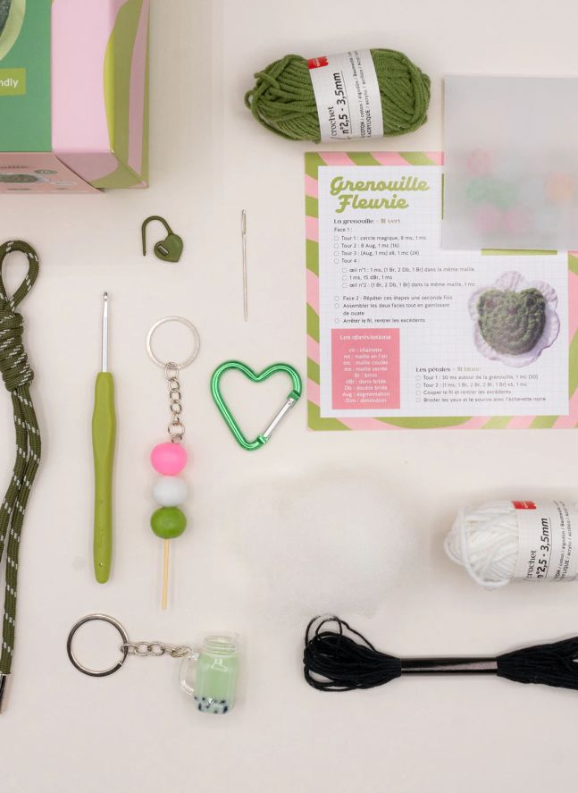 Crochet charm kit - Matcha Club