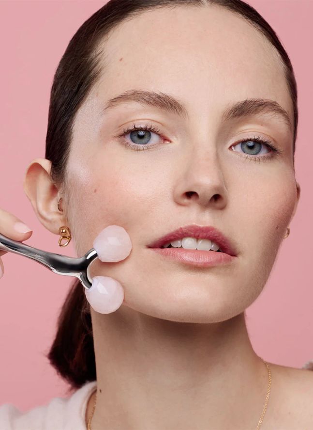 DuoRoller Visage en Quartz Rose 