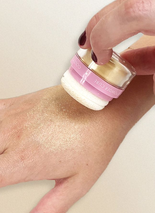 Cube poudre Gold Glitter 