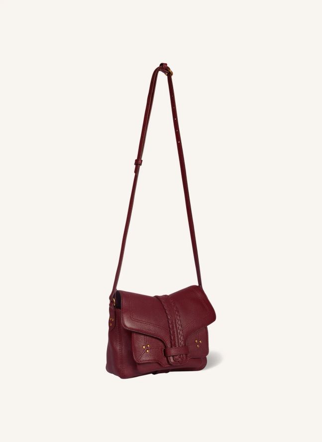 Sac Harry S Chèvre Grainé | Rouge foncé